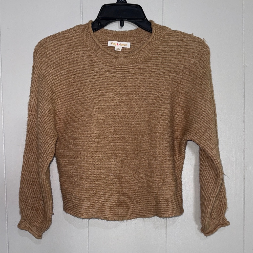 Cozy Tan Crew Neck Sweater